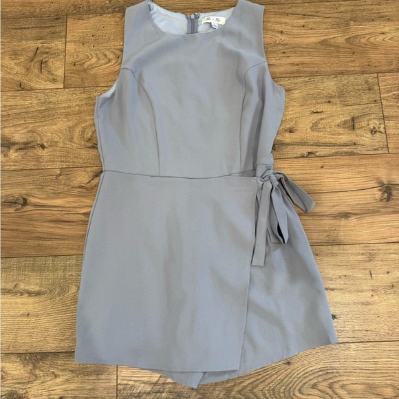 She + Sky Pants - She + Sky Light Blue Sleeveless Romper